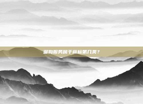 遛狗服务属于商标第几类？