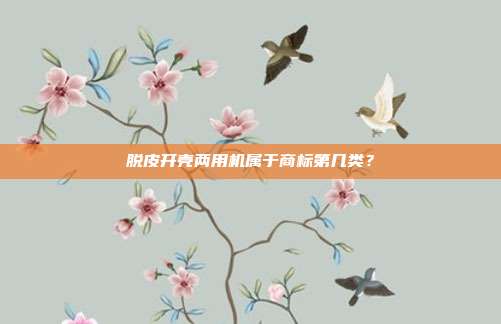 脱皮开壳两用机属于商标第几类?