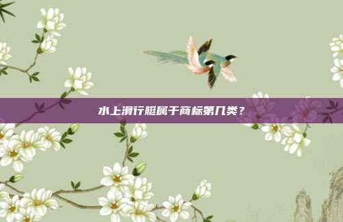 水上滑行艇属于商标第几类?