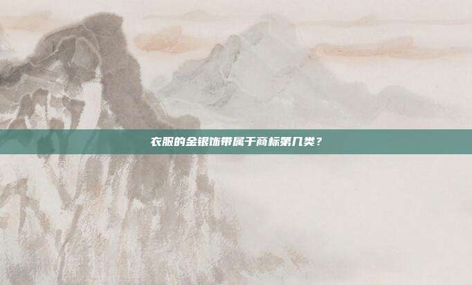 衣服的金银饰带属于商标第几类？
