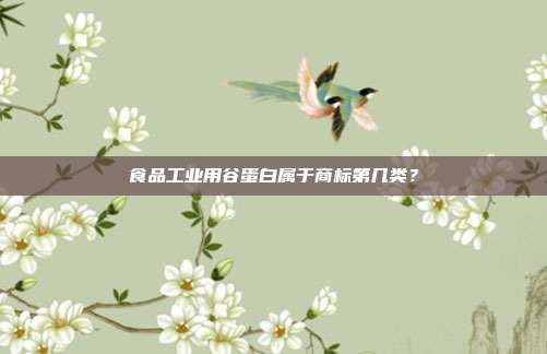 食品工业用谷蛋白属于商标第几类？