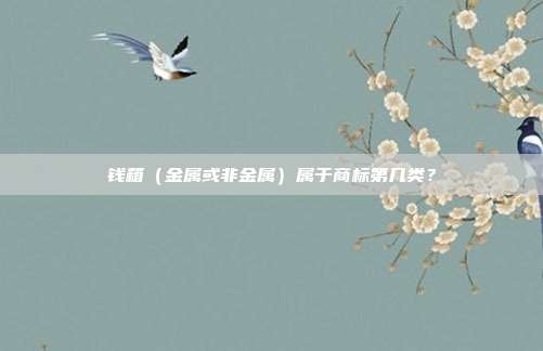 钱箱（金属或非金属）属于商标第几类？