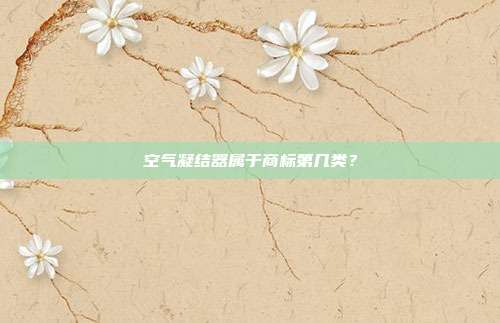 空气凝结器属于商标第几类？