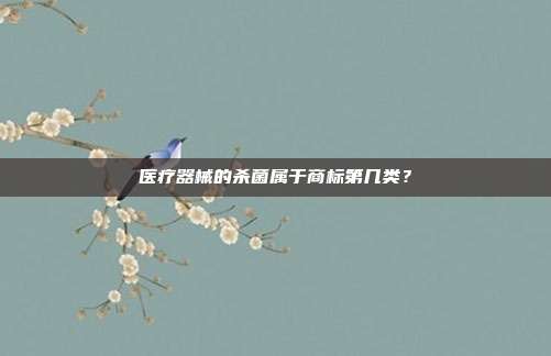 医疗器械的杀菌属于商标第几类?