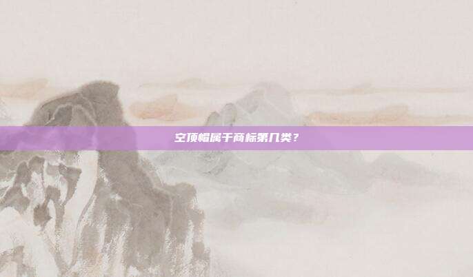 空顶帽属于商标第几类？