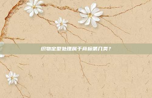 织物定型处理属于商标第几类？