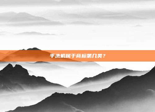 平洗机属于商标第几类？
