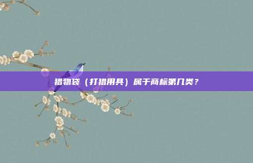 猎物袋（打猎用具）属于商标第几类？