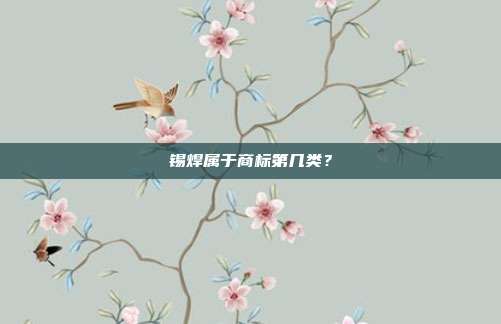 锡焊属于商标第几类？