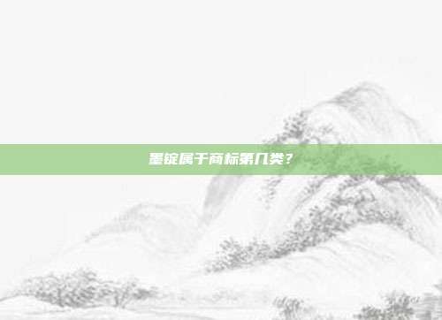 墨锭属于商标第几类？