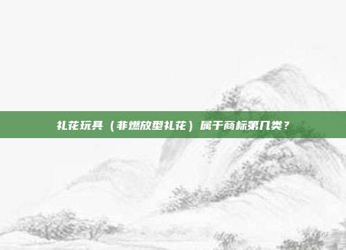 礼花玩具（非燃放型礼花）属于商标第几类？