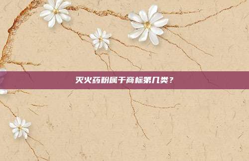 灭火药粉属于商标第几类?