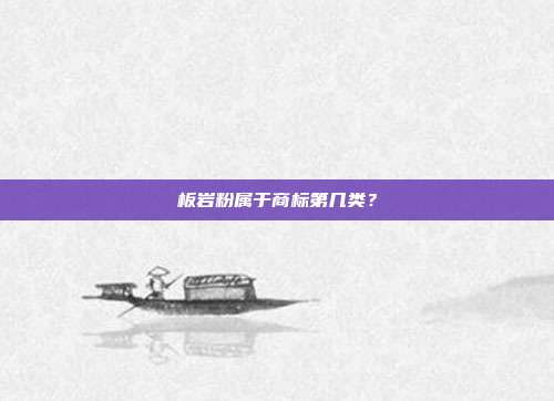 板岩粉属于商标第几类?