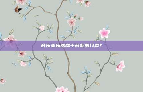 升压变压器属于商标第几类?