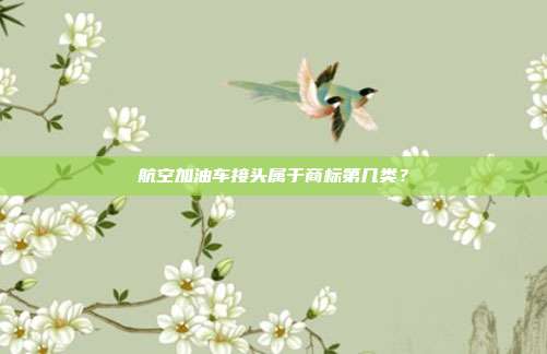 航空加油车接头属于商标第几类?