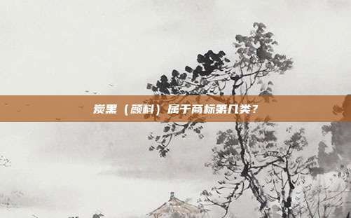 炭黑（颜料）属于商标第几类？