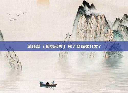 减压器(机器部件)属于商标第几类?