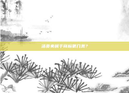 活页夹属于商标第几类?