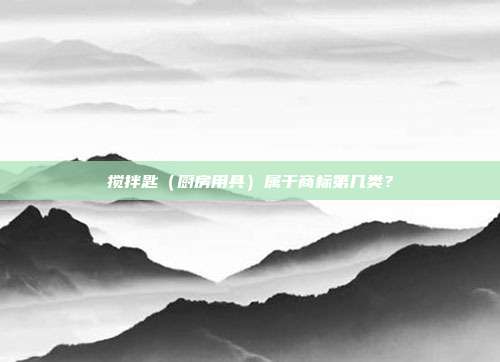 搅拌匙(厨房用具)属于商标第几类?