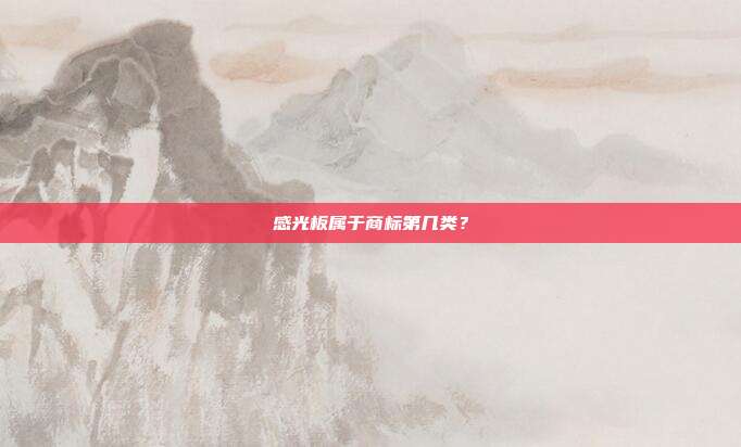 感光板属于商标第几类?