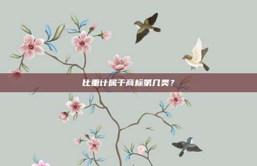 比重计属于商标第几类?