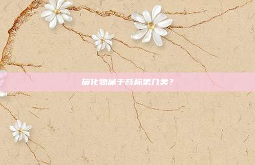 碳化物属于商标第几类？