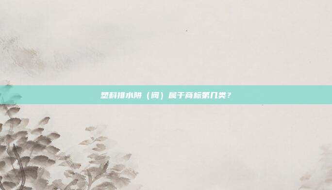 塑料排水阱(阀)属于商标第几类?