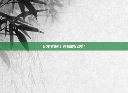 织带机属于商标第几类？