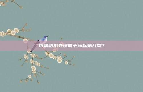 布料防水处理属于商标第几类?