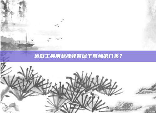 运载工具用悬挂弹簧属于商标第几类?