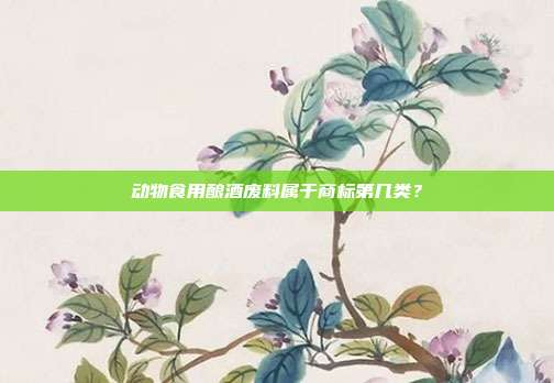 动物食用酿酒废料属于商标第几类?
