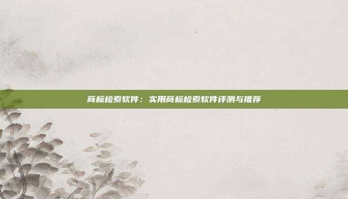 商标检索软件：实用商标检索软件评测与推荐