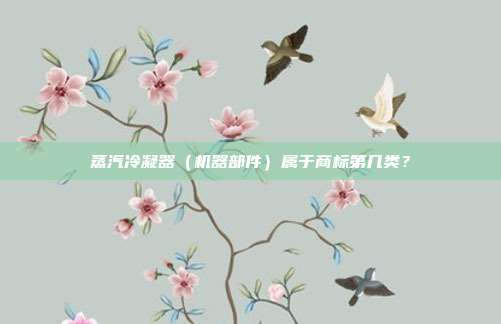 蒸汽冷凝器(机器部件)属于商标第几类?
