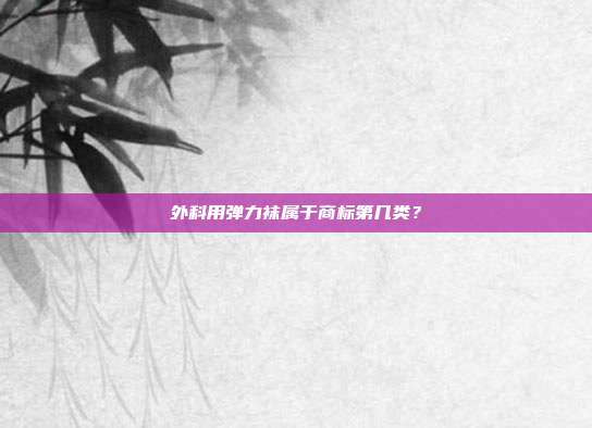外科用弹力袜属于商标第几类？