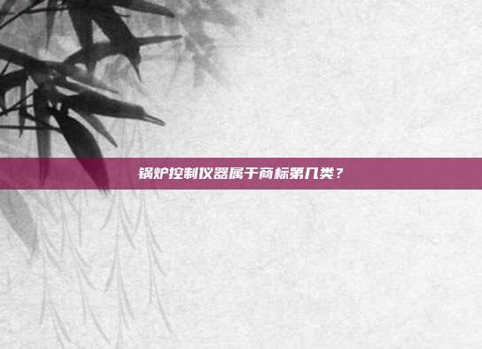 锅炉控制仪器属于商标第几类?