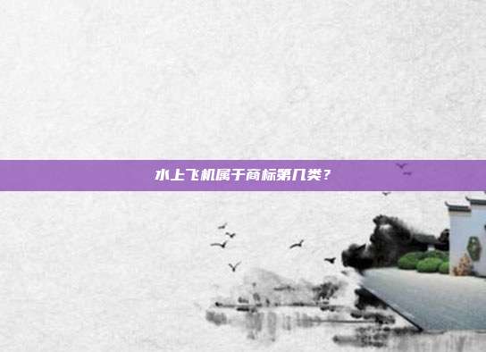 水上飞机属于商标第几类？
