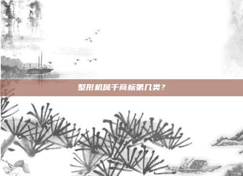 整形机属于商标第几类?