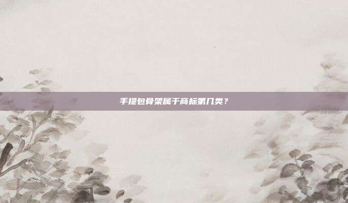 手提包骨架属于商标第几类?