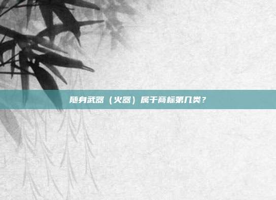 随身武器（火器）属于商标第几类？