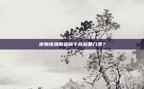 宠物排泄用盒属于商标第几类?