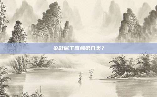 染鞋属于商标第几类？