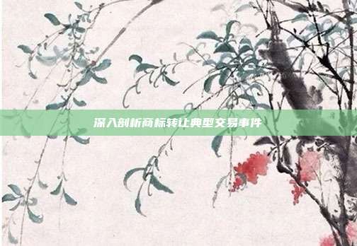 深入剖析商标转让典型交易事件
