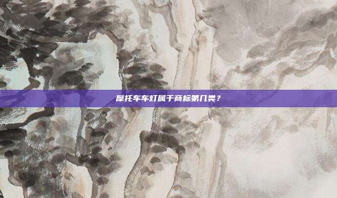 摩托车车灯属于商标第几类?