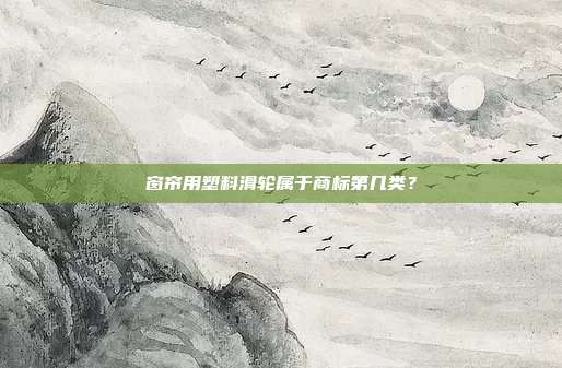 窗帘用塑料滑轮属于商标第几类？