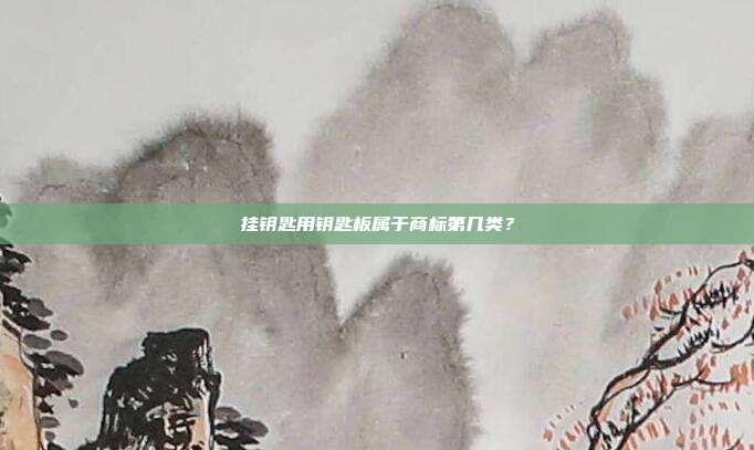 挂钥匙用钥匙板属于商标第几类?