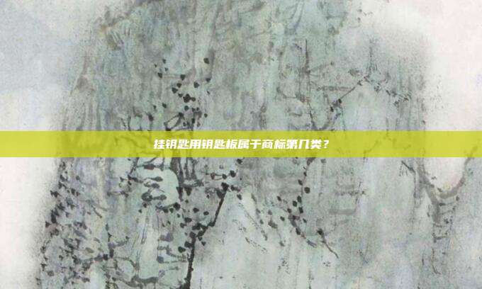 挂钥匙用钥匙板属于商标第几类？