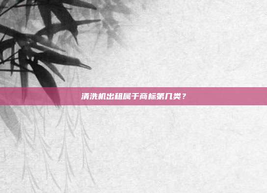 清洗机出租属于商标第几类?