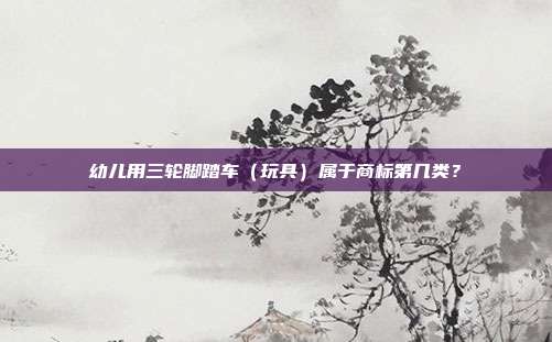幼儿用三轮脚踏车(玩具)属于商标第几类?