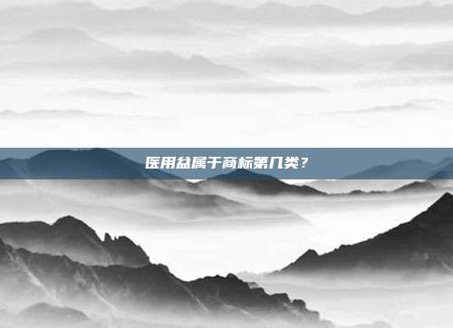医用盆属于商标第几类？