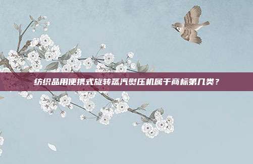 纺织品用便携式旋转蒸汽熨压机属于商标第几类？
